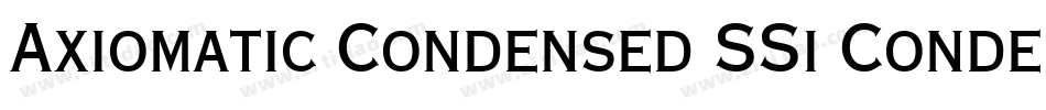 Axiomatic Condensed SSi Condensed字体转换